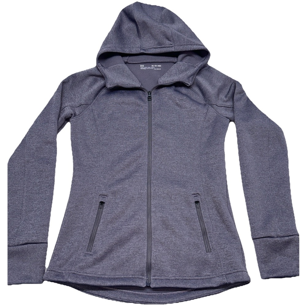 Under Armour ColdGear Fleece‎ Lined Women's XS Hooded Jacket, Purple